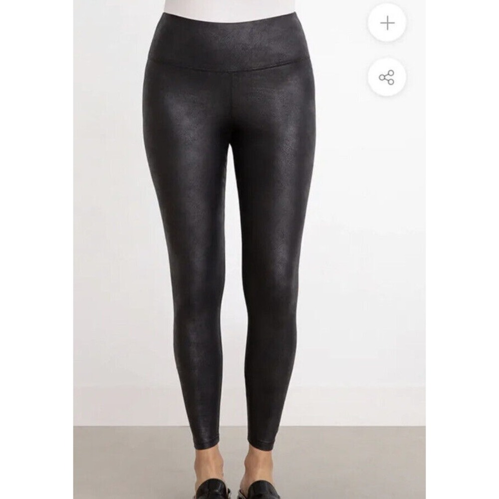 Spanx Faux Leather Leggings Black Size XL